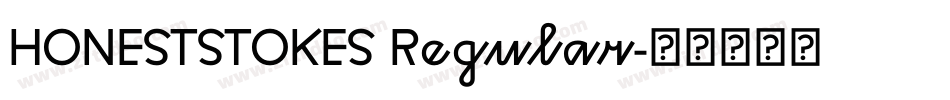 HONESTSTOKES Regular字体转换